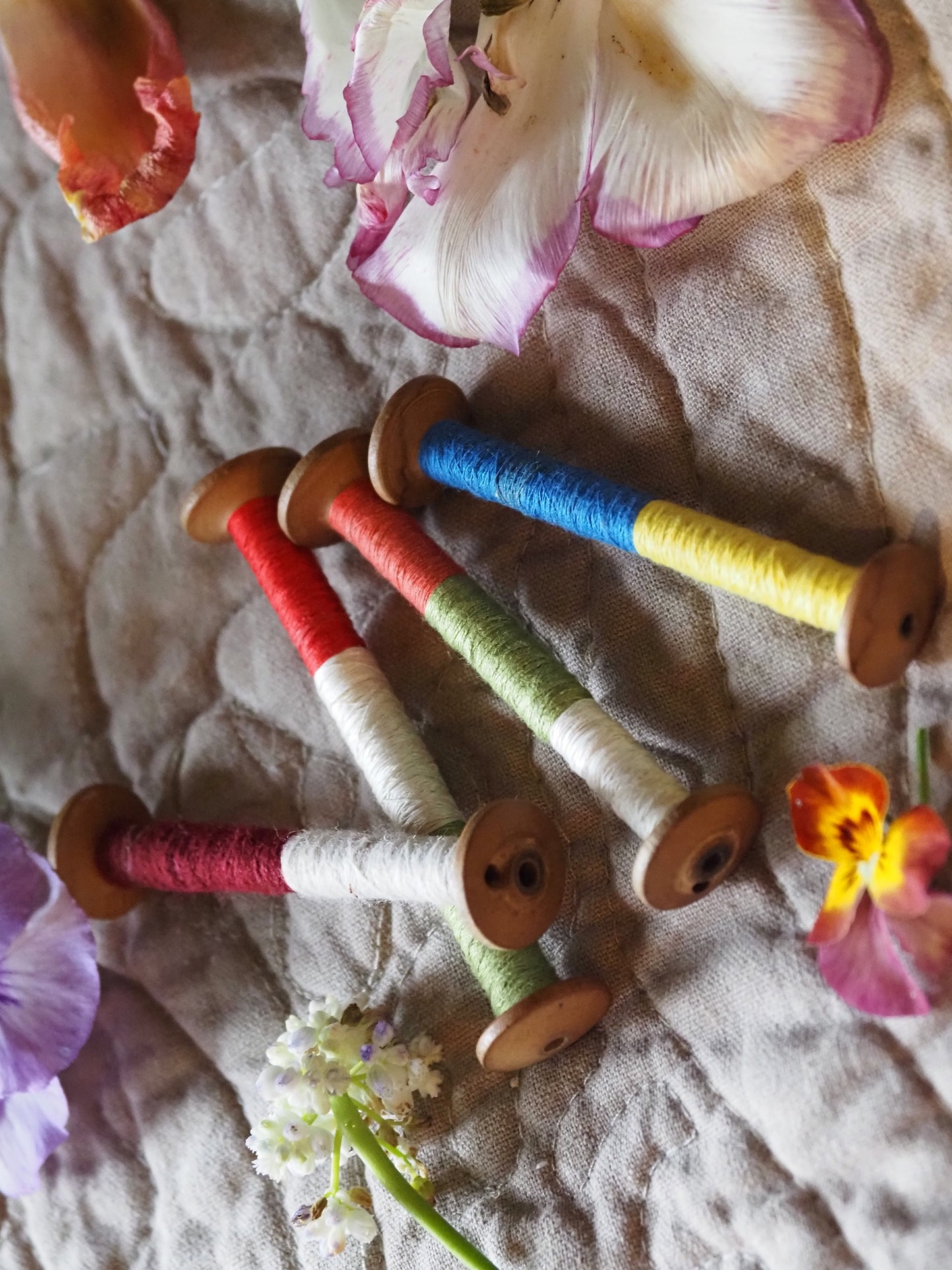 Vieille petite bobine de fil D