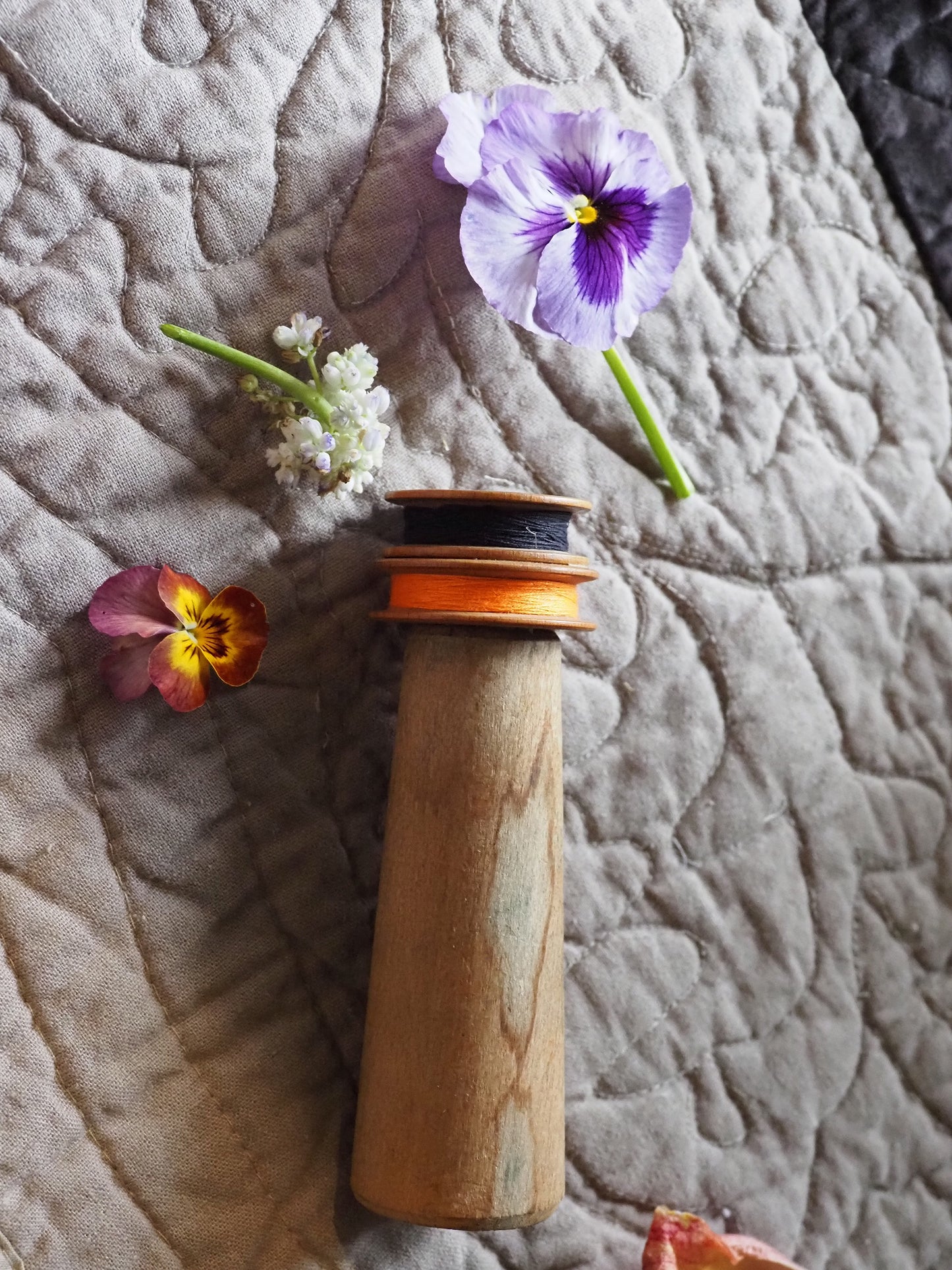 Vieille bobine de fil D