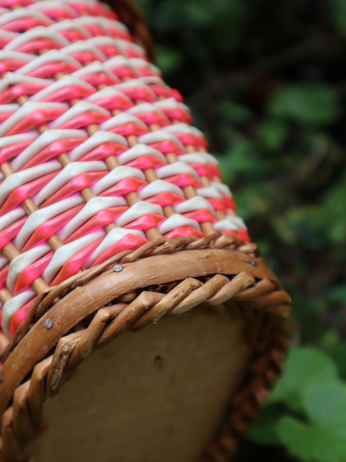 Panier ancien petit rose A