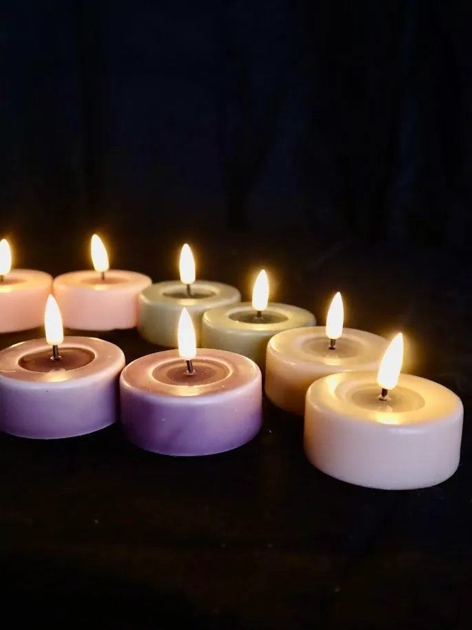 LED Jumbo Tea Candle (Light Pink)