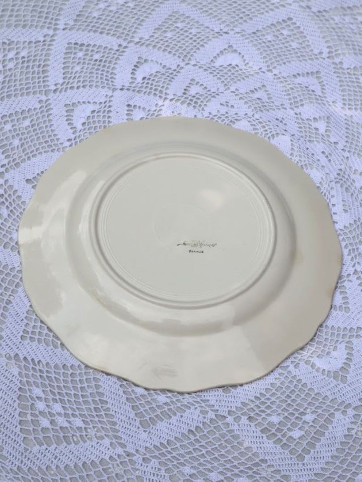 Assiette bord fleur Sarreguemines A-373