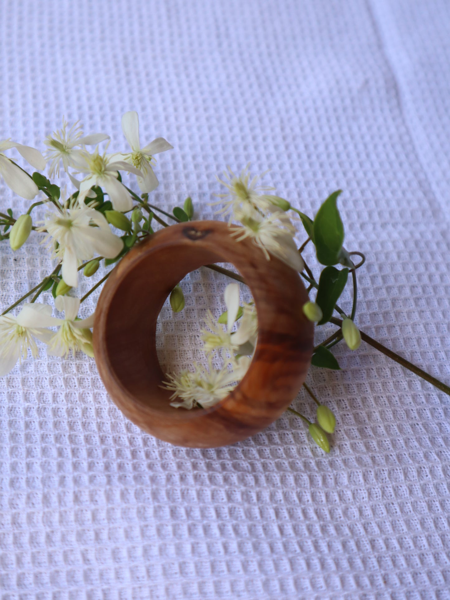 Rond de serviette en bois d'olivier