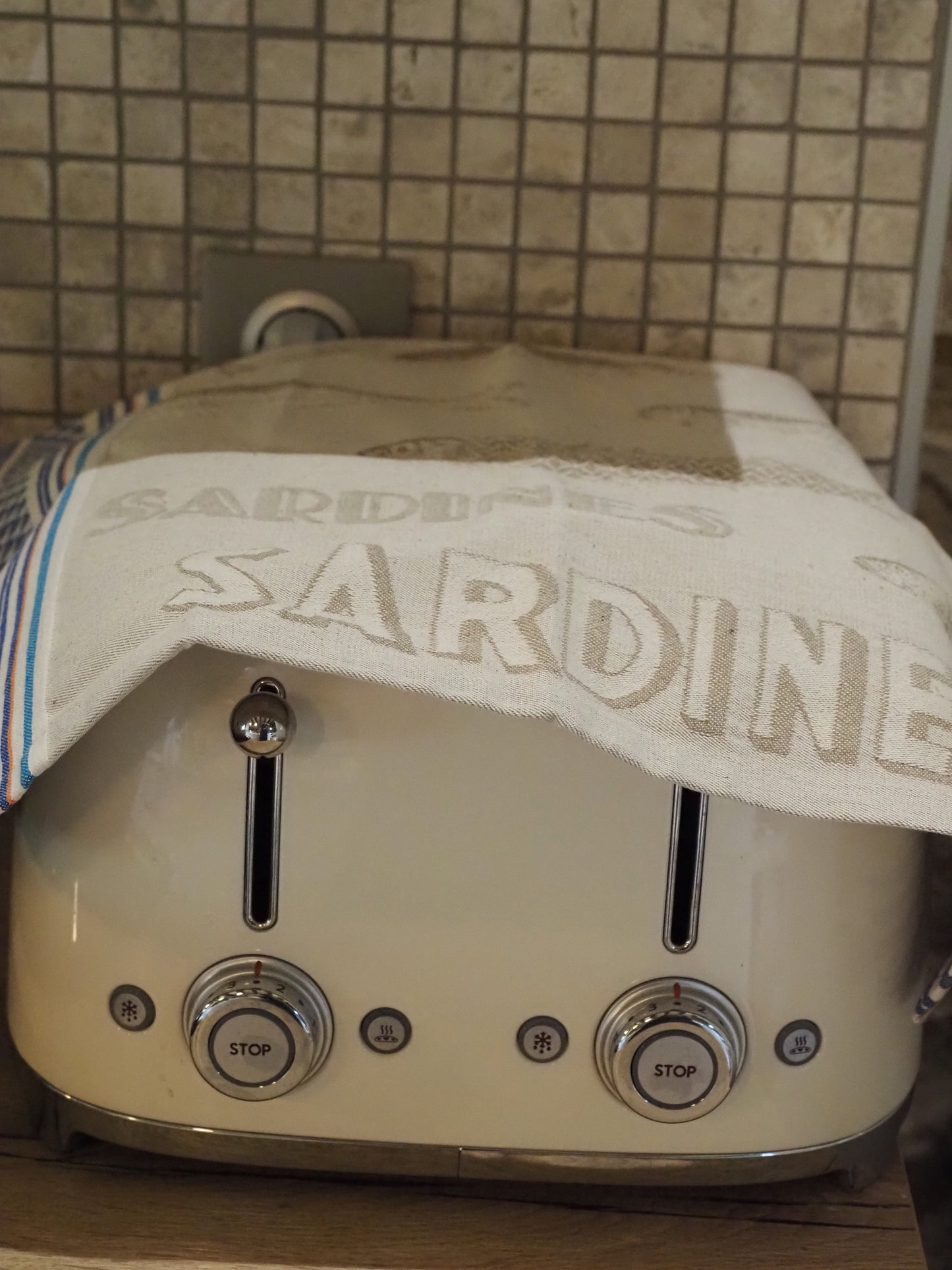 Torchons à tissage jacquard(sardine)