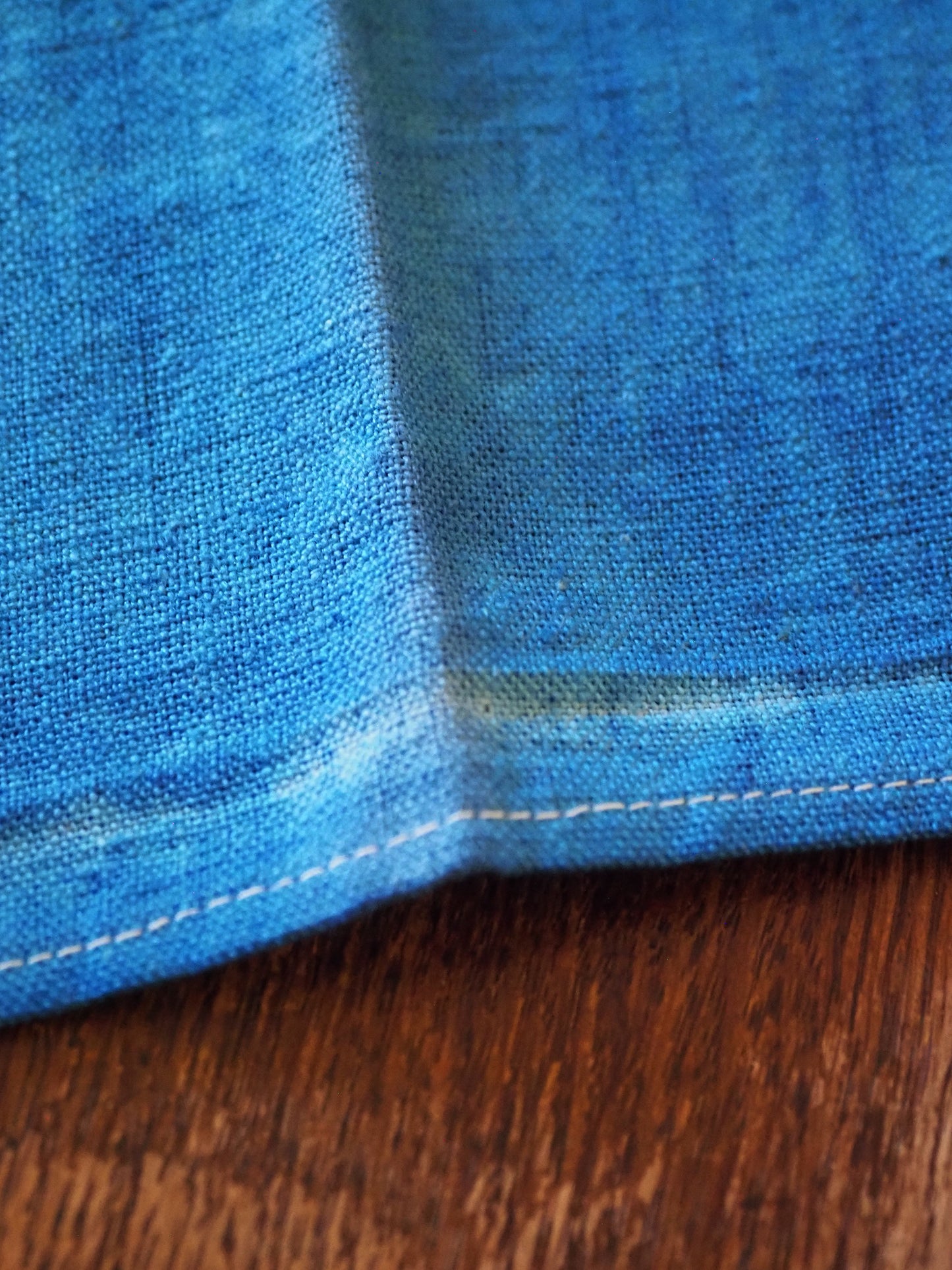 Toile de lin antique (bleu cobalt)