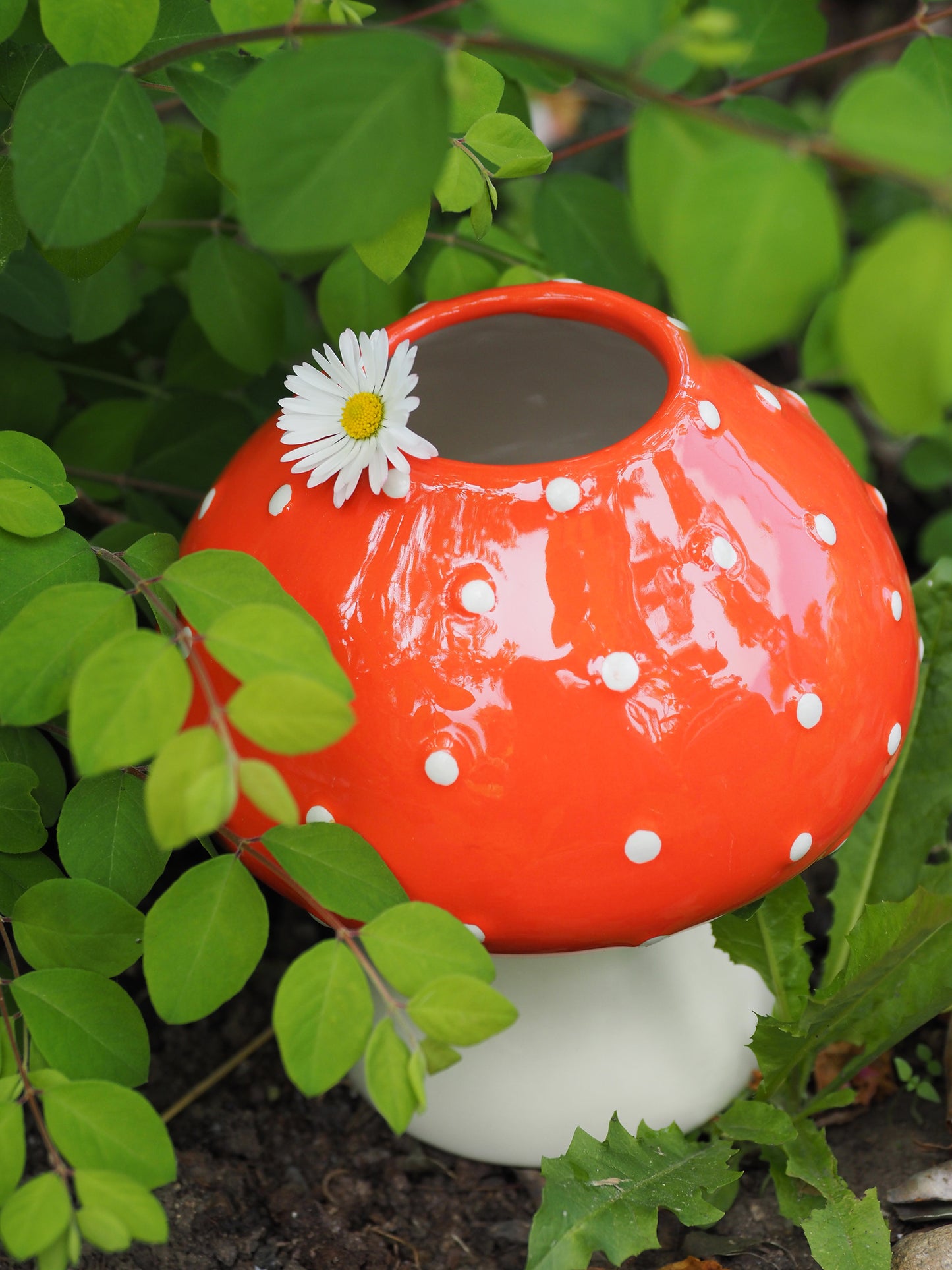 Vase à fleurs en forme de champignon
