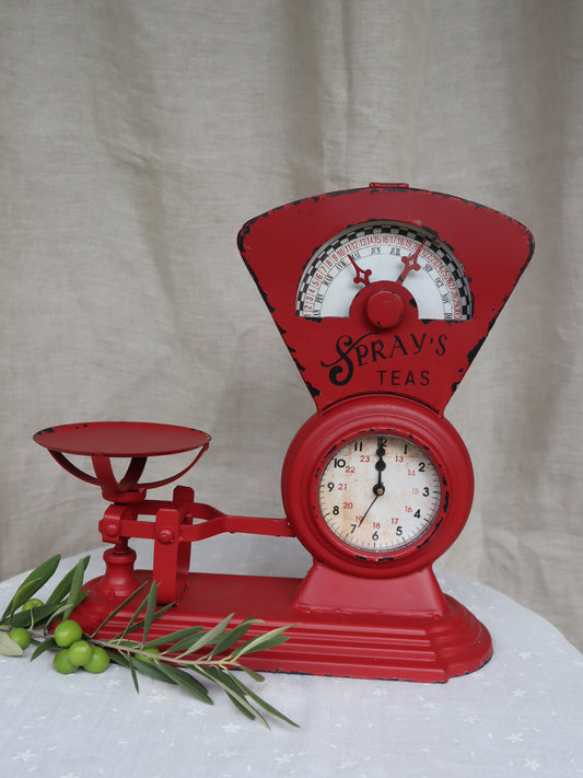 Horloge Balances Rouge