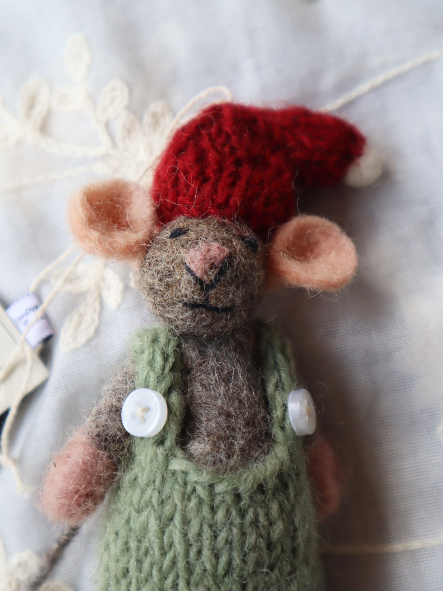Souris avec un pantalon vert