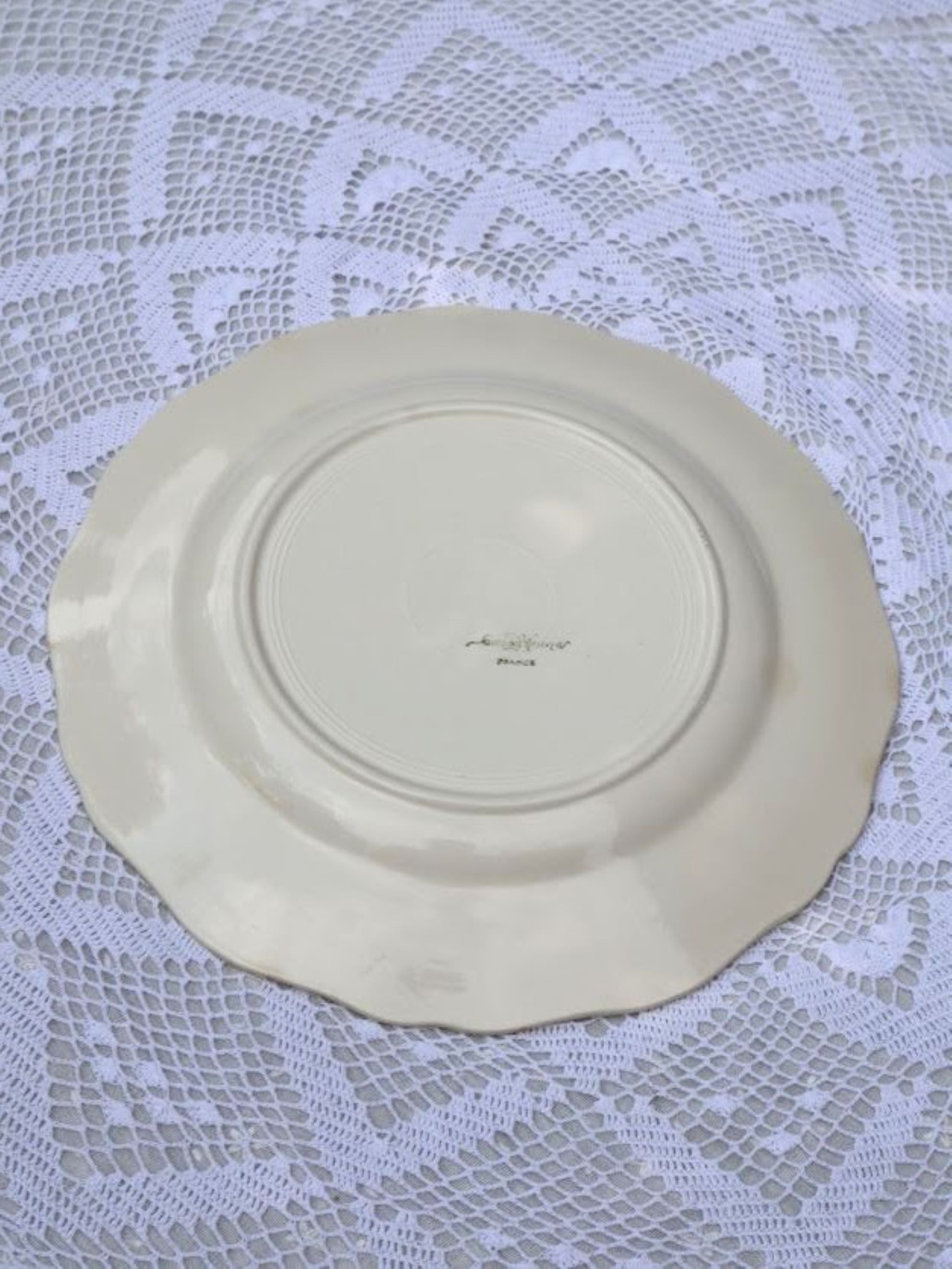 Assiette bord fleur Sarreguemines A-373 – Les Bleuets