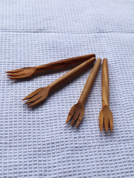 Fourchettes en bois d'olivier（Lot 4）