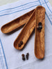 Assiettes longues en olivier