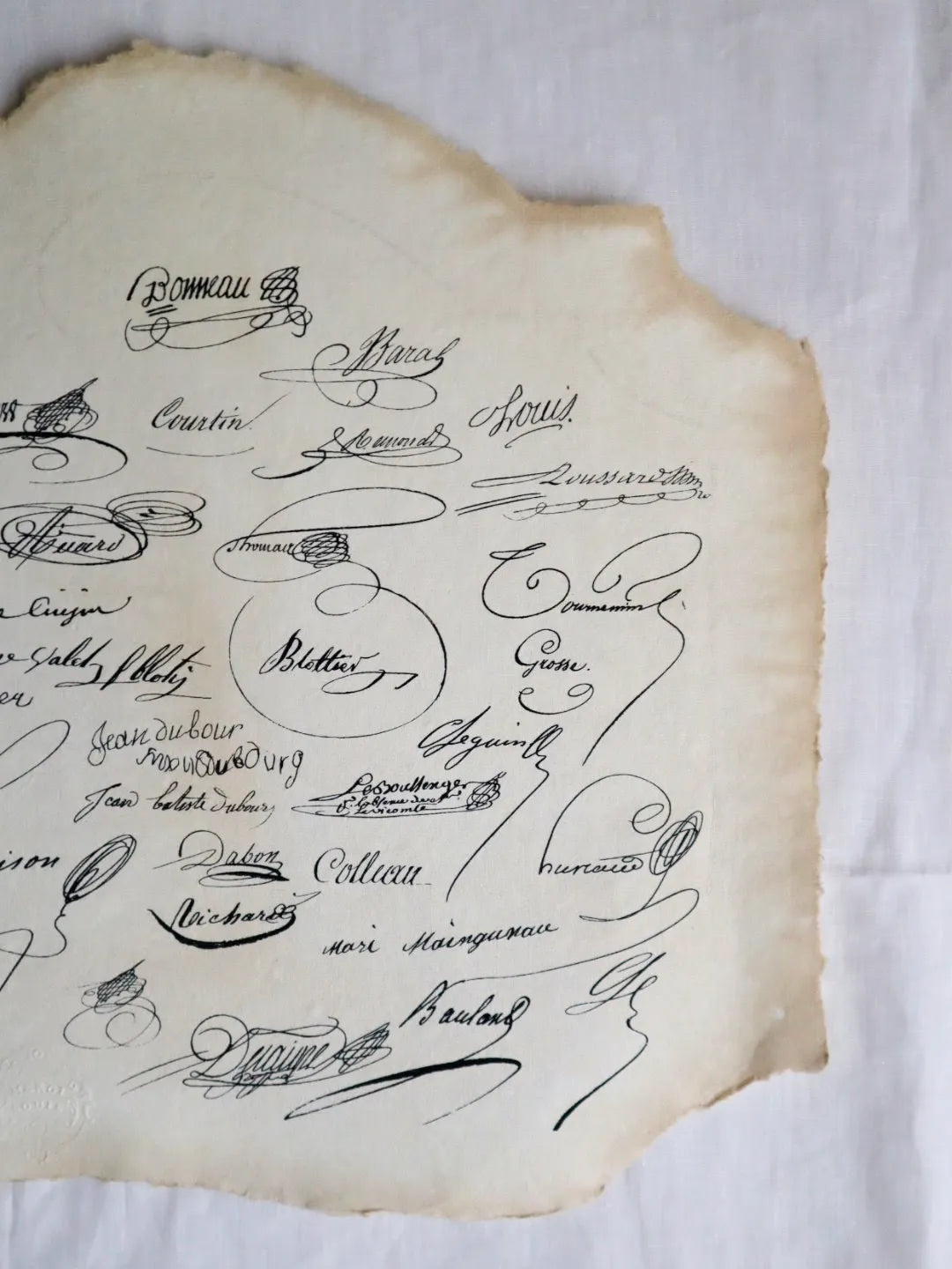 Table Signatures Example Set de table “Signatures” – Les Bleuets